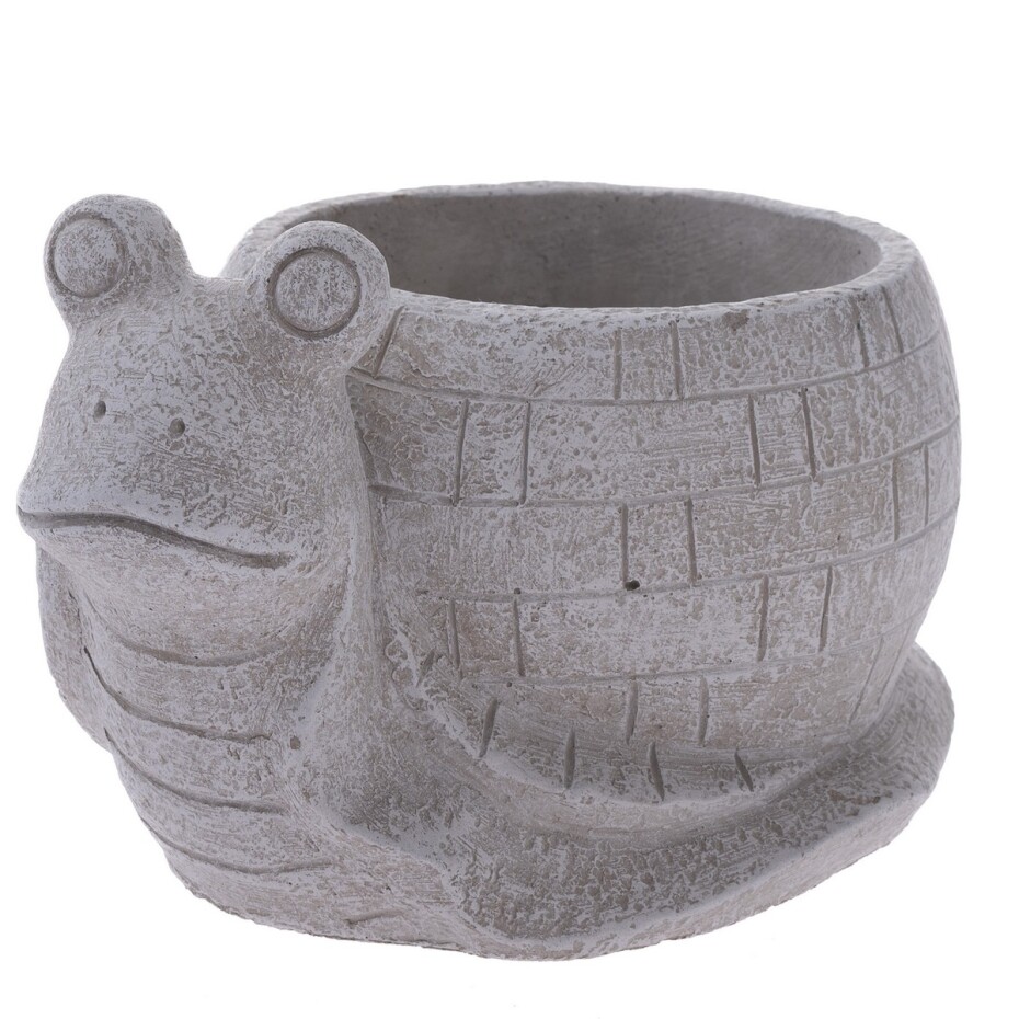Betonový obal na květináč Šnek, 17,5 x 10,5 x 12,5 cm - main (0)