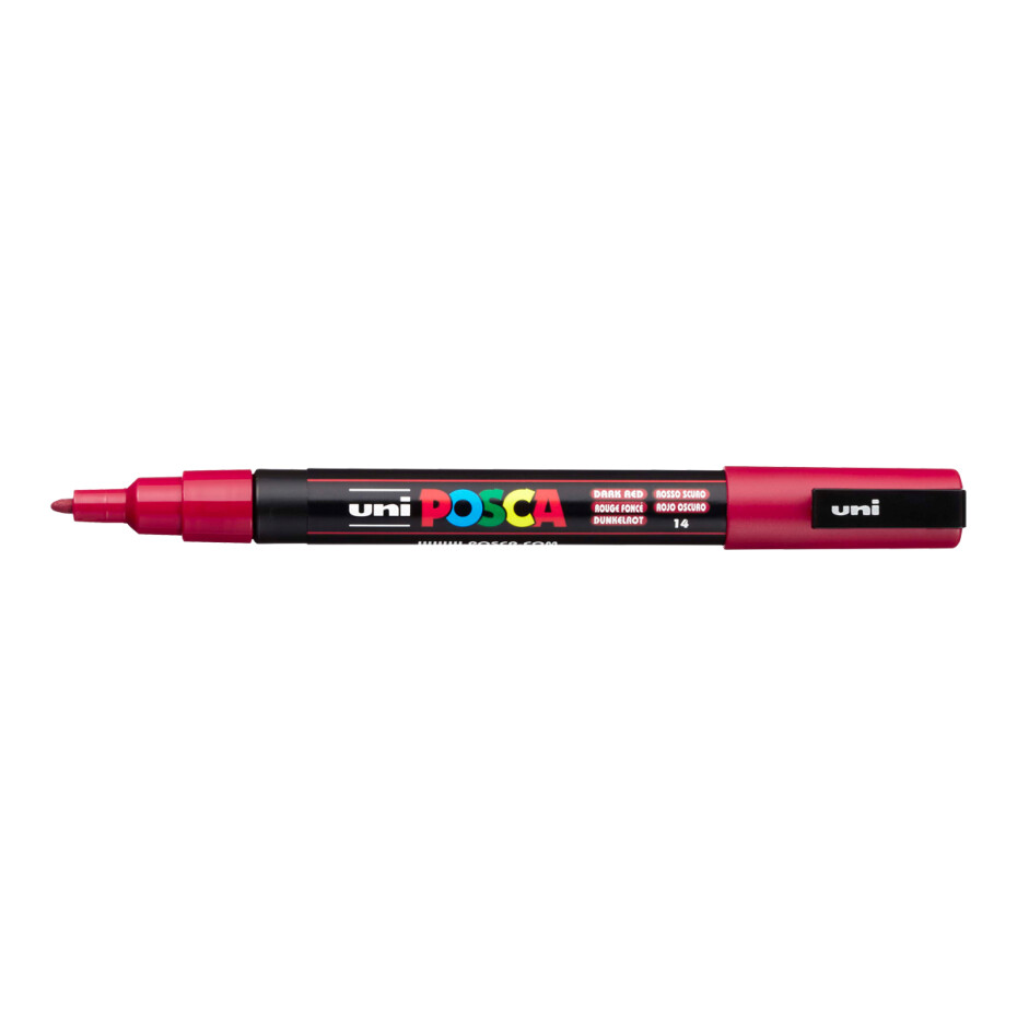 Posca popisovač PC-3M, 0,9 - 1,3 mm, tmavě červená (14) - main (0)