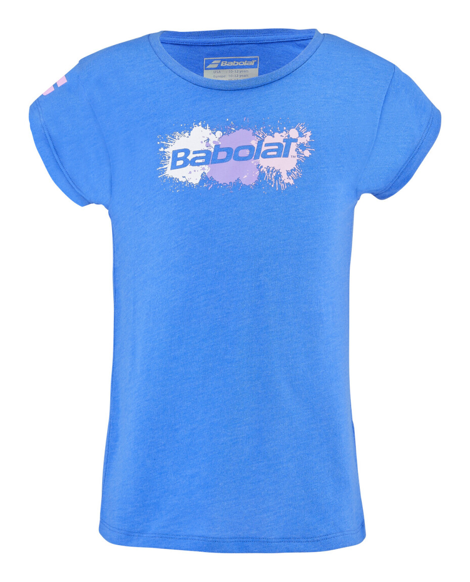 Dívčí tričko Babolat  Exercise Cotton Tee Girl French Blue 6 - 8 let - main (0)