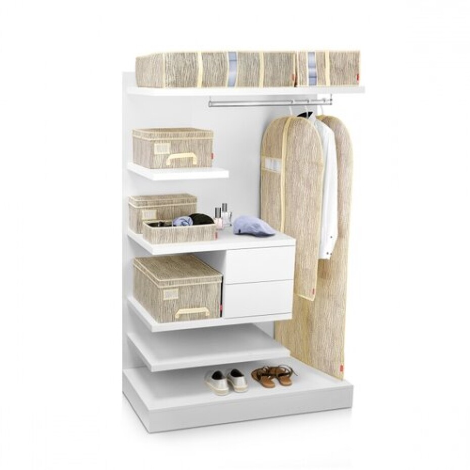 Obal na přikrývky FANCY HOME 80 x 52 x 20 cm, smetanová - main (1)