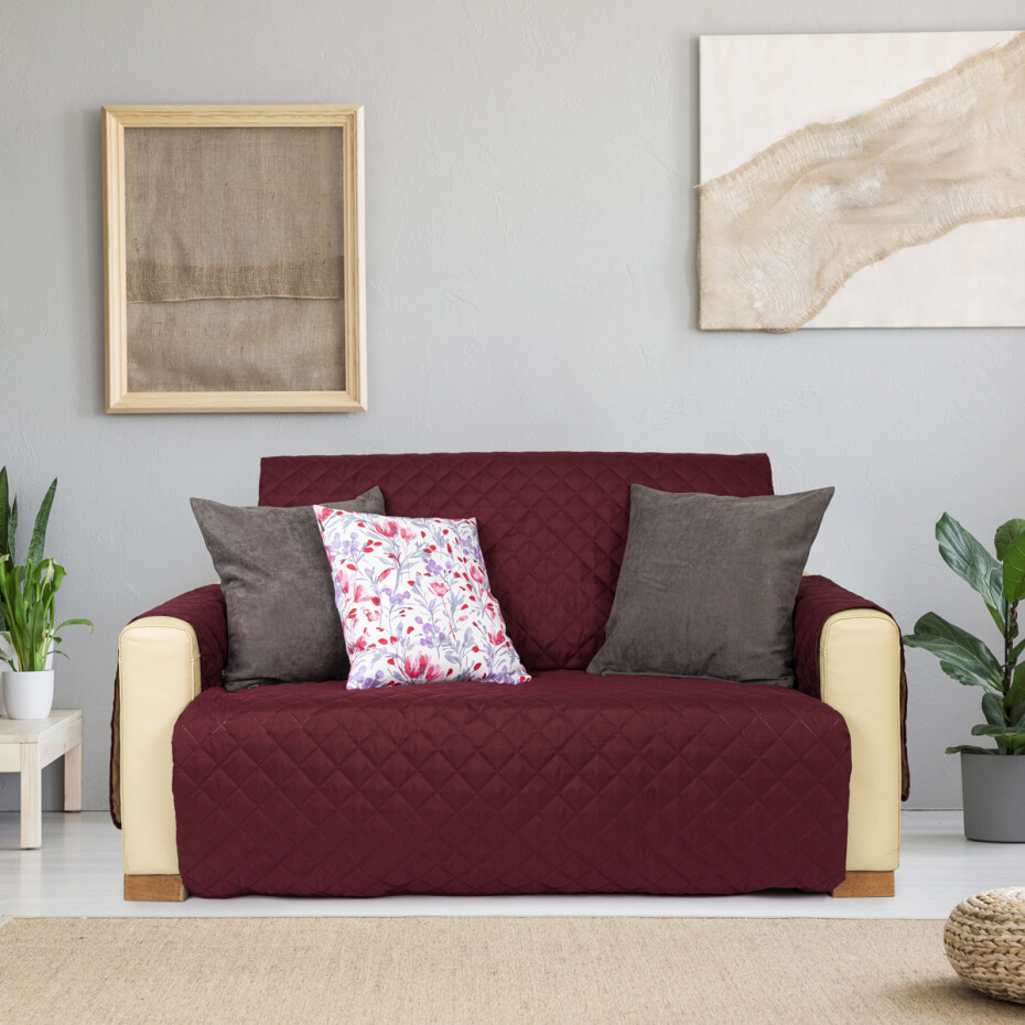 4Home Přehoz na sedací soupravu Doubleface bordó/béžová, 180 x 220 cm - main (4)