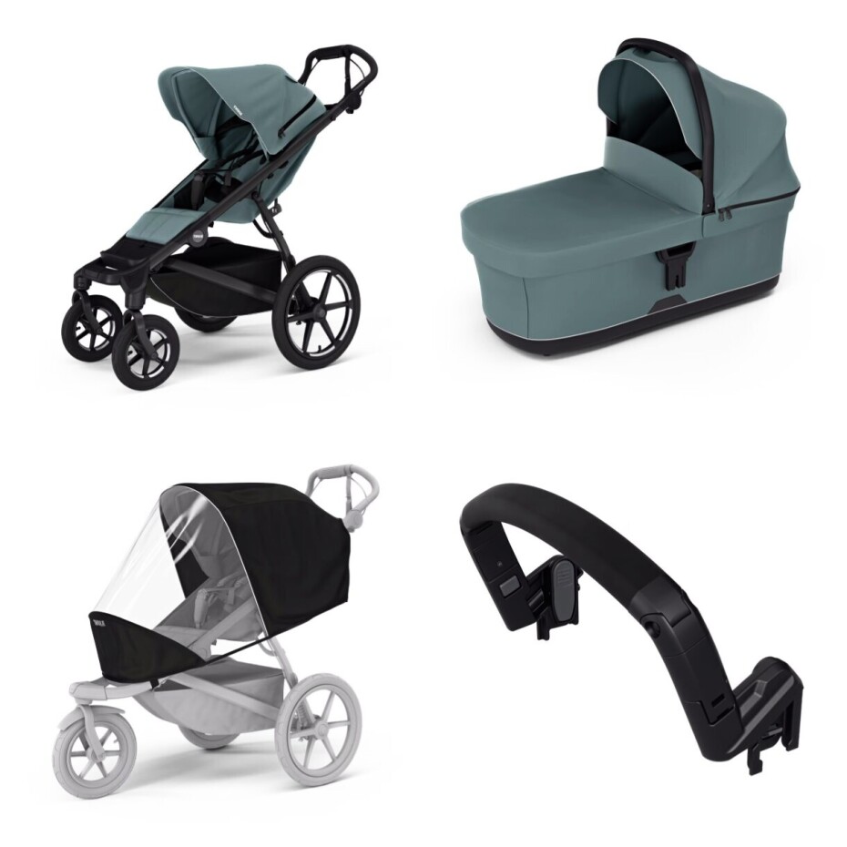 Městský kočárek Thule Urban Glide 4-wheel Mid blue + korbička Mid blue AKČNÍ SET 4V1 - main (0)