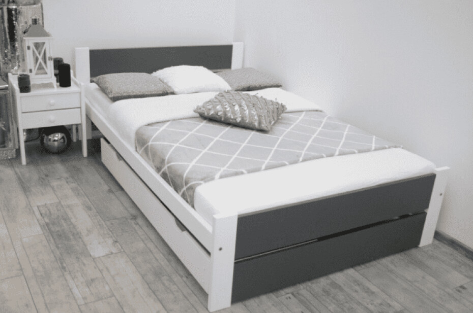 Elvisia Postel LEA s roštem | 90 x 200 cm Barva: Šedá - main (10)