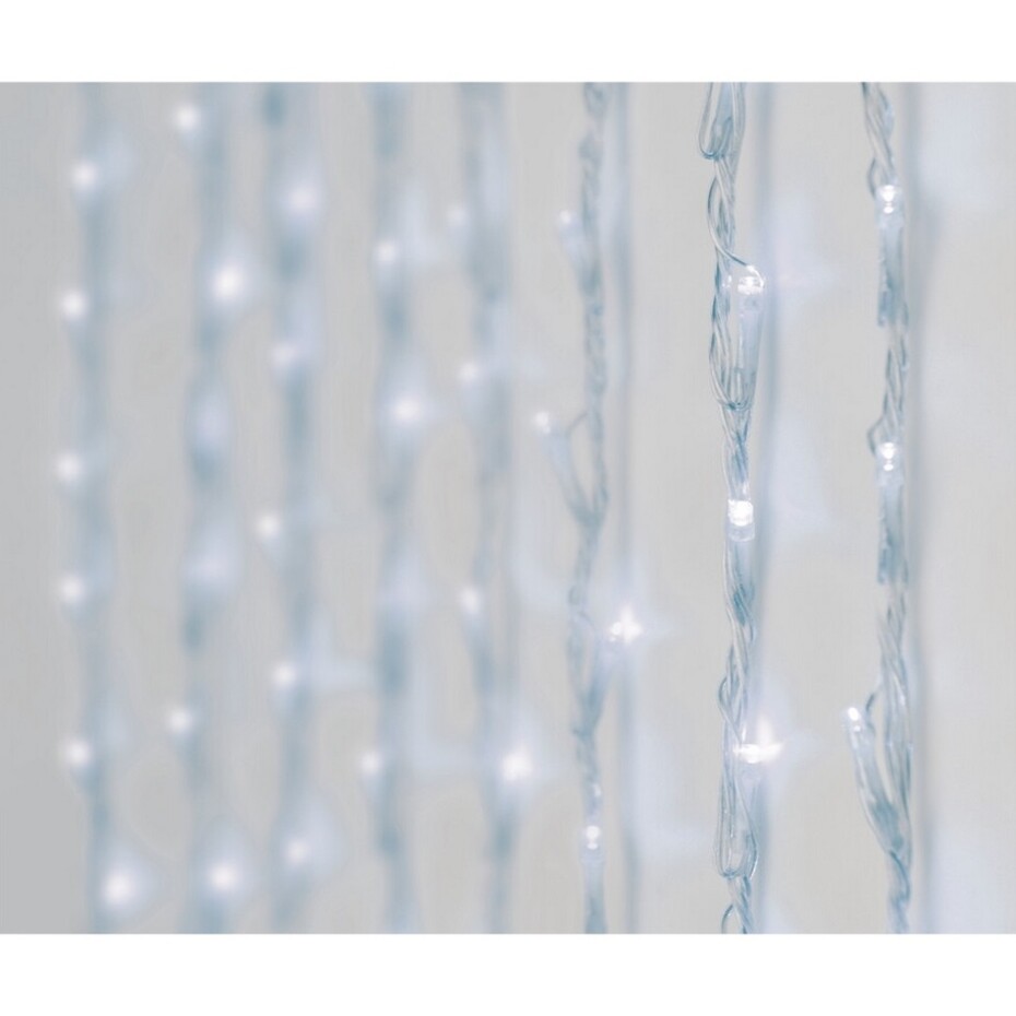 Vánoční světelný závěs Padající déšť 2 x 1 m, 220 LED, studená bílá - main (1)