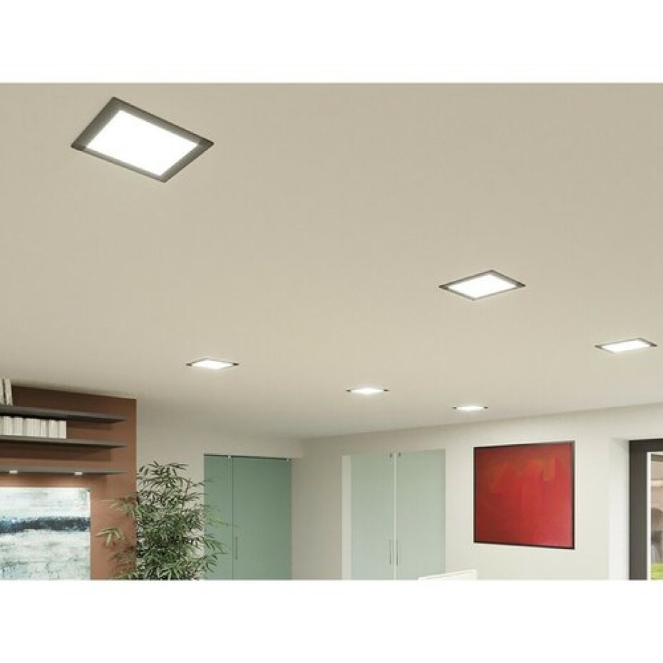 Panlux Podhledové LED svítidlo Downlight CCT Square černá, 12 W, IP44 - main (2)