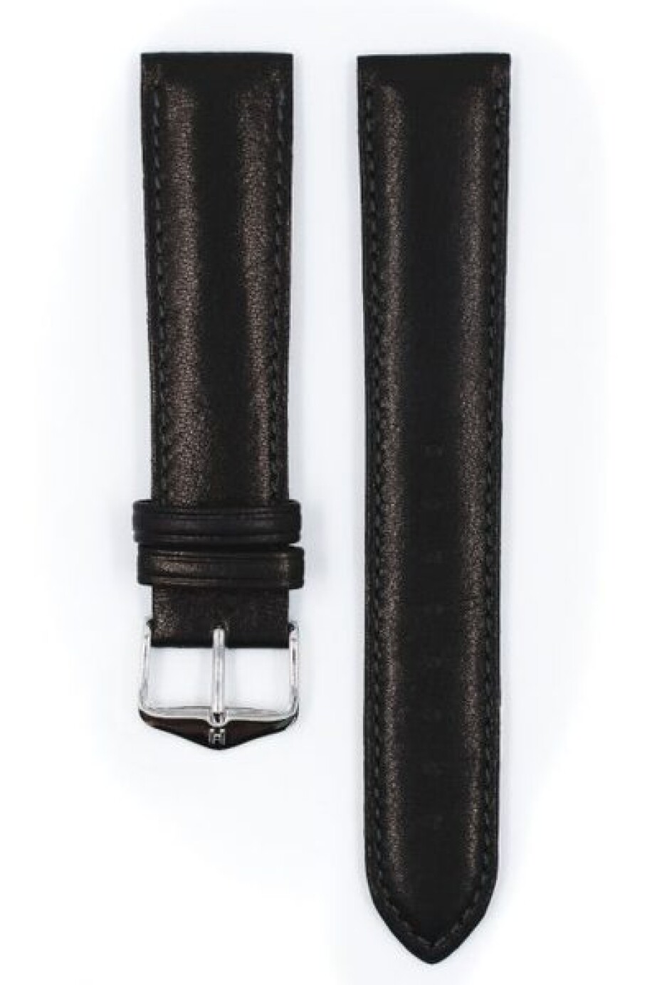 Řemínek Hirsch Merino - černý, mat - 20 mm - M – Střední délka - 18 mm - Zlatá - main (2)