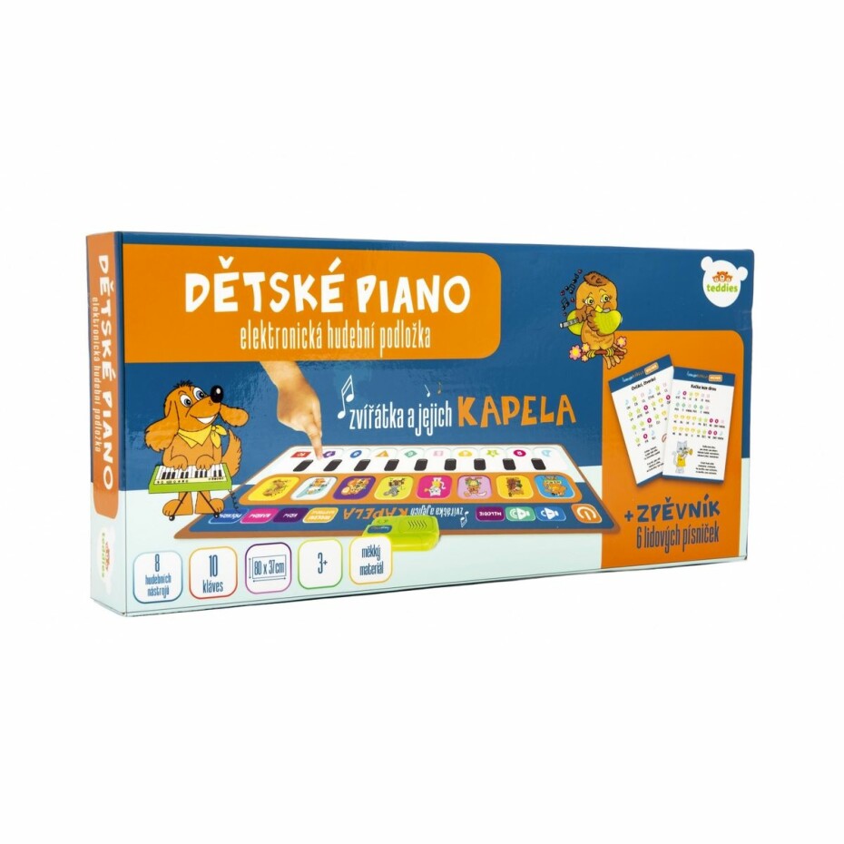 Elektronická hrací podložka pianko Zvířátka a jejich kapela 80x37cm na baterie v krabici 38x18x5cm - main (4)