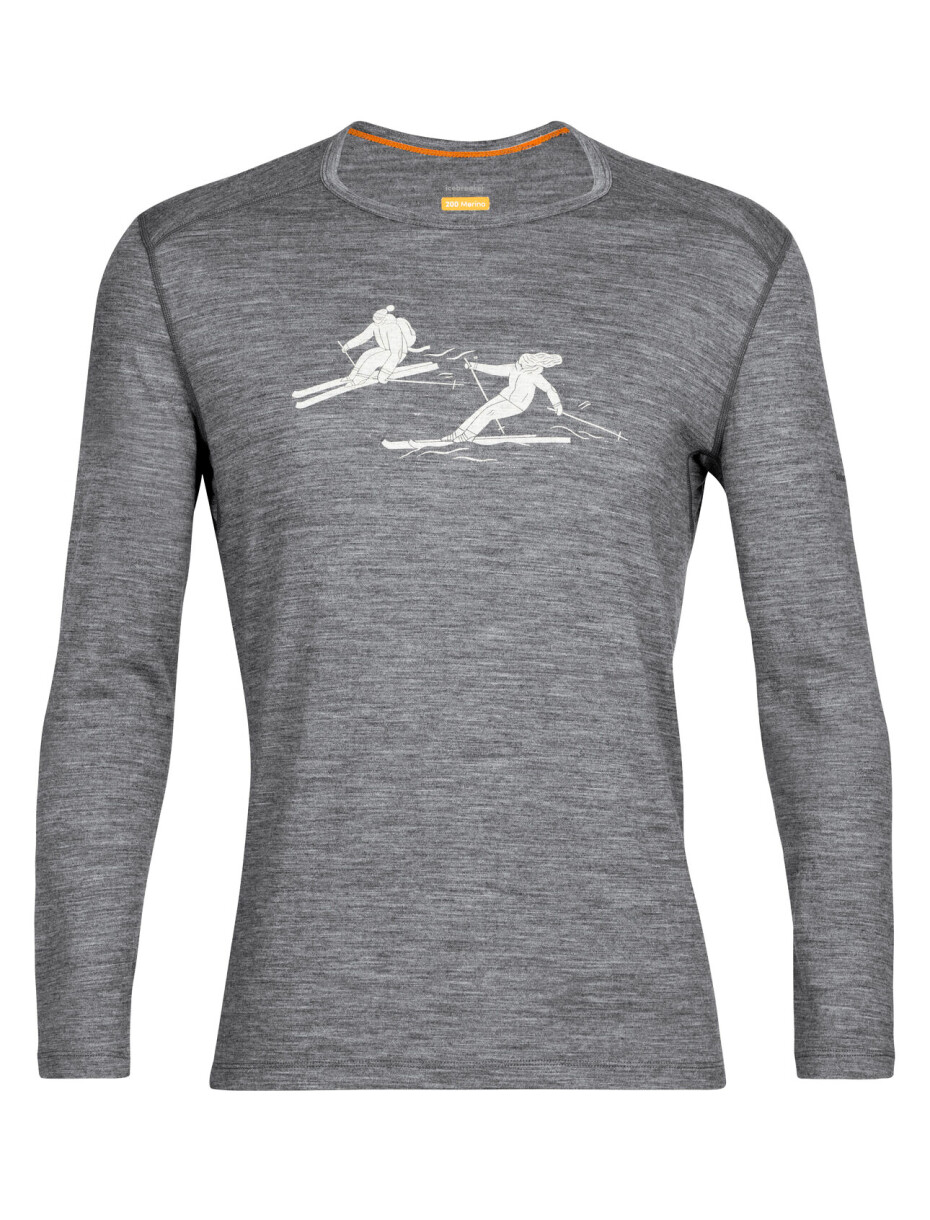 Icebreaker Mens 200 Oasis LS Crewe Last Run Gritstone HTHR - main (0)