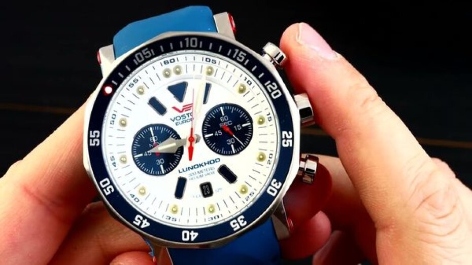 Vostok Europe Lunochod-2 Chrono Line 6S21-620A630 - Bílý silikonový řemínek - main (3)