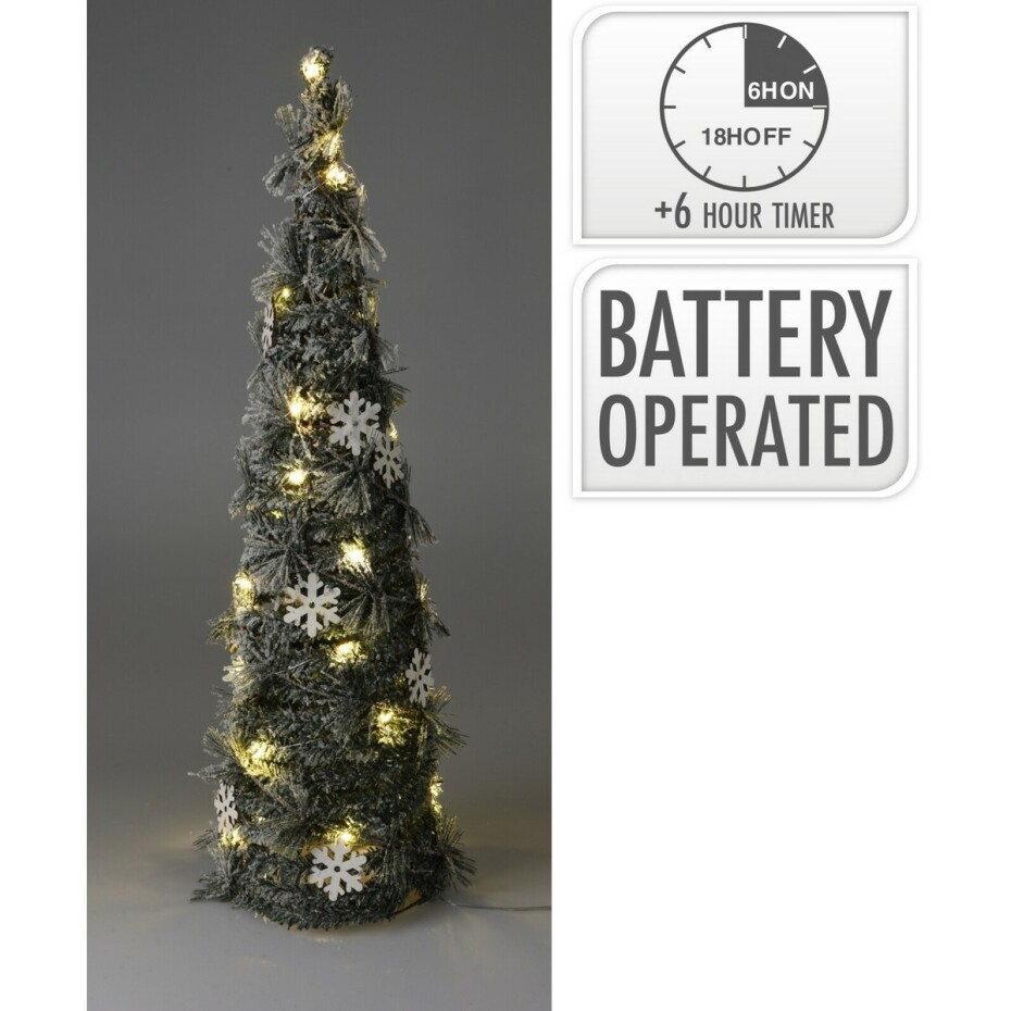 Vánoční dekorace Kužel se sněhem LED, 60 cm - main (1)