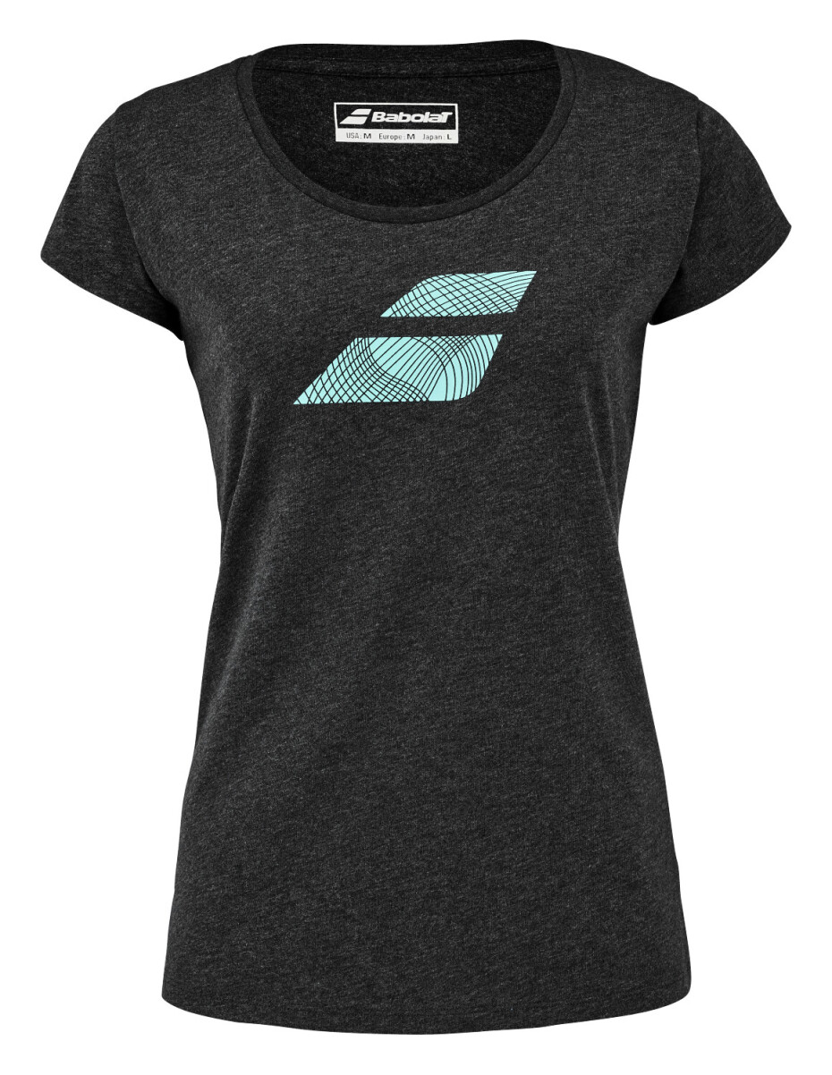 Dámské tričko Babolat  Exercise Flag Tee Women Black Heather L - main (0)