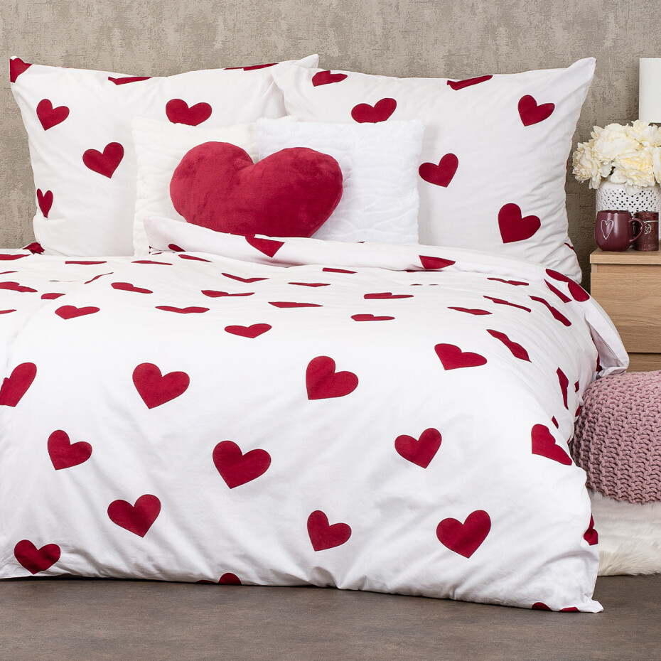 4Home Bavlněné povlečení Red Hearts, 220 x 200 cm, 2 ks 70 x 90 cm - main (8)
