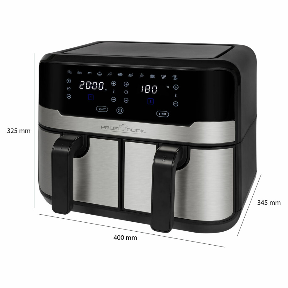 ProfiCook FR 1242 dvojitá horkovzdušná fritéza - main (15)