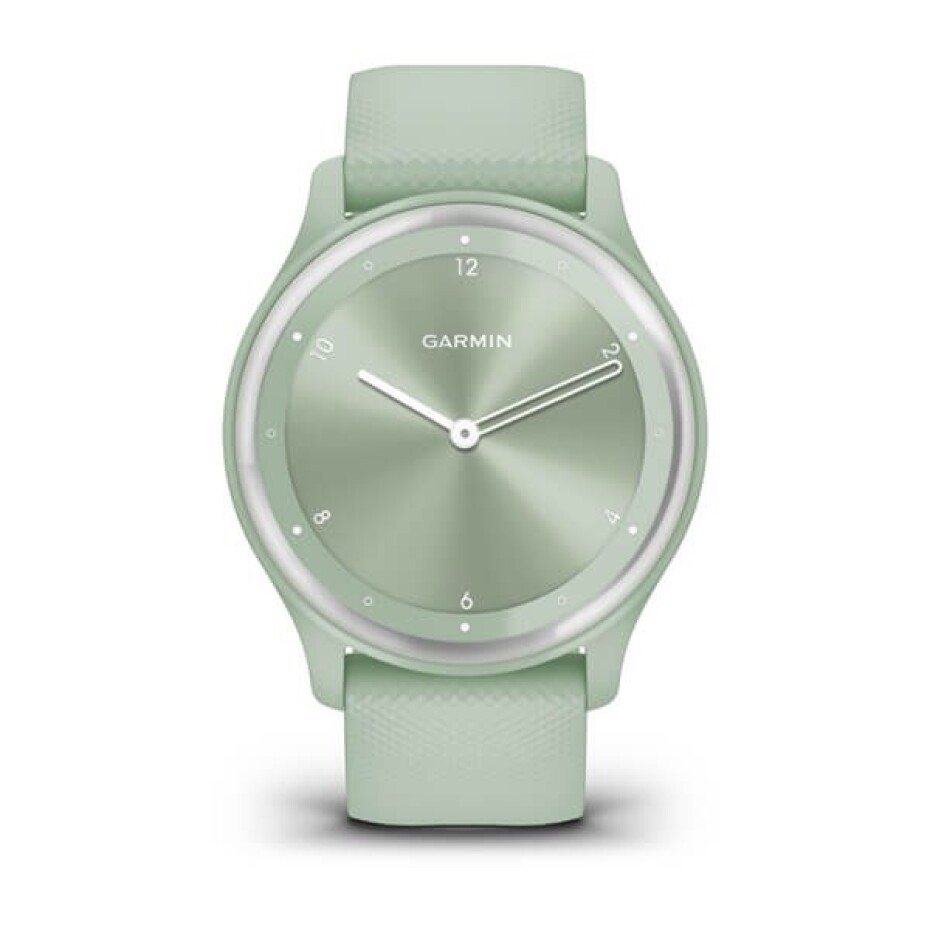 Garmin vívomove Sport Silver/Cool Mint Silicone Band - 010-02566-03 - main (1)
