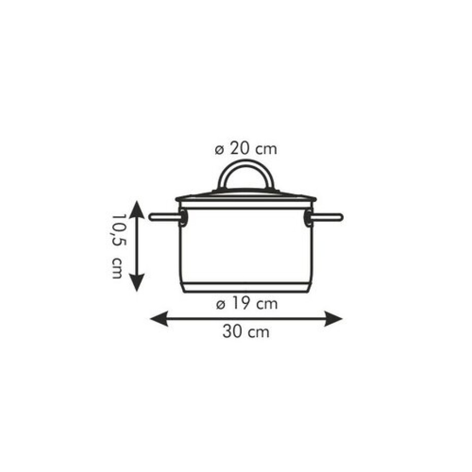 TESCOMA kastrol VISION s poklicí ø 20 cm, 3.0 l  - main (1)