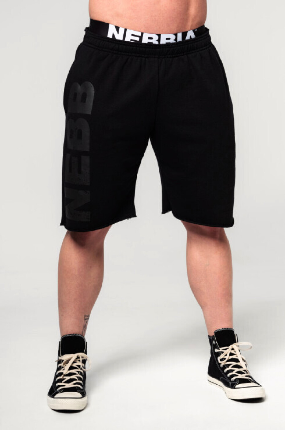 Pánské šortky Nebbia  Gym Sweatshorts NO BS Black XXL - main (0)
