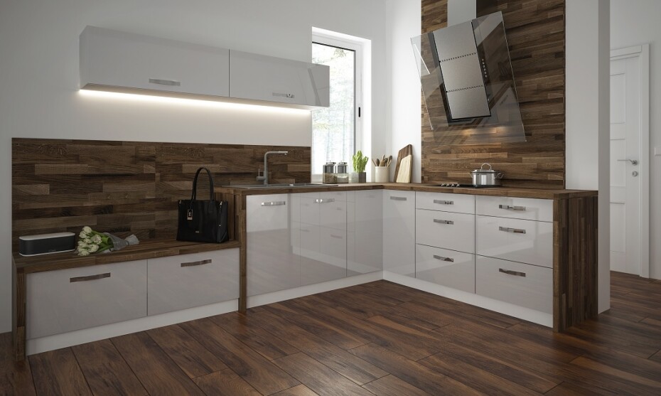 ArtExt Kuchyňská skříňka horní ESSEN | W4B 90 Aventos HK Barva korpusu: Grey - main (4)