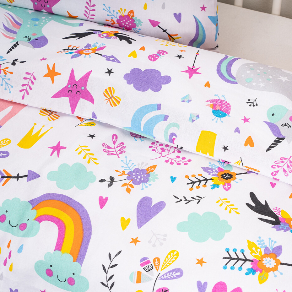 4Home Dětské bavlněné povlečení do postýlky Unicorns - main (2)