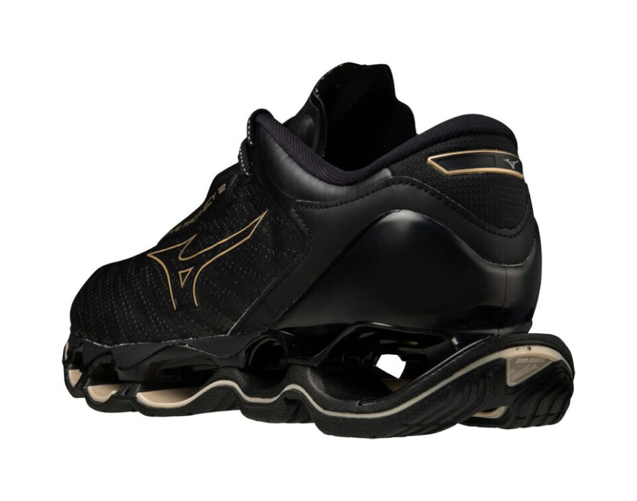 Dámská běžecká obuv Mizuno Wave Prophecy Wave Prophecy 12 Black/GE Gold  UK 4,5 - main (6)