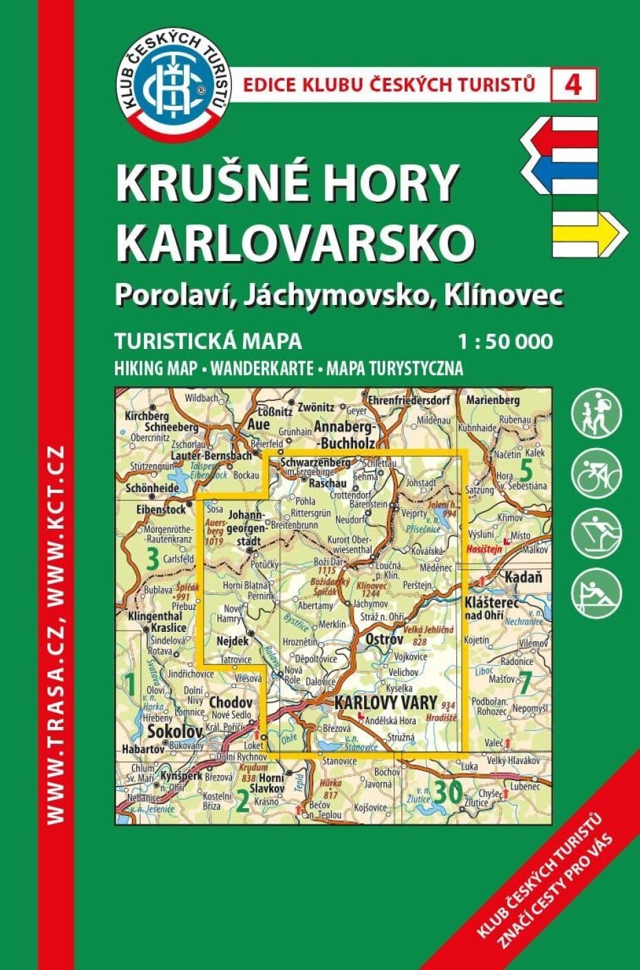 KČT 4 Krušné hory-Karlovarsko 1:50 000 / turistická mapa - main (0)