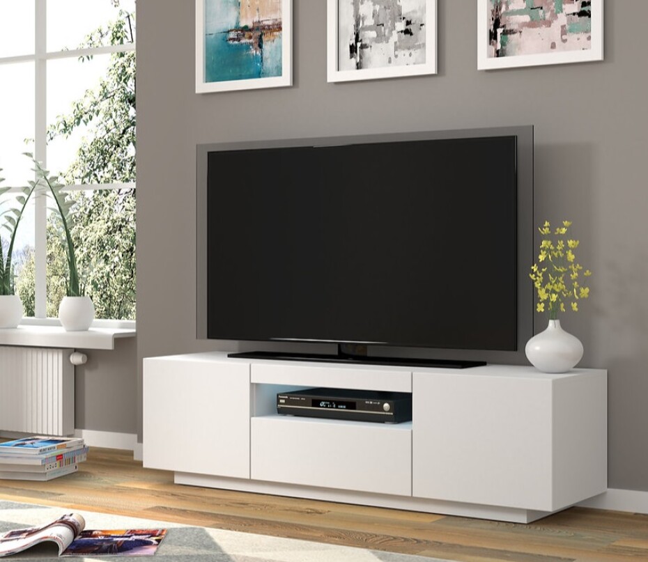 ARTBm TV stolek AURA 150 | bílý mat - main (3)