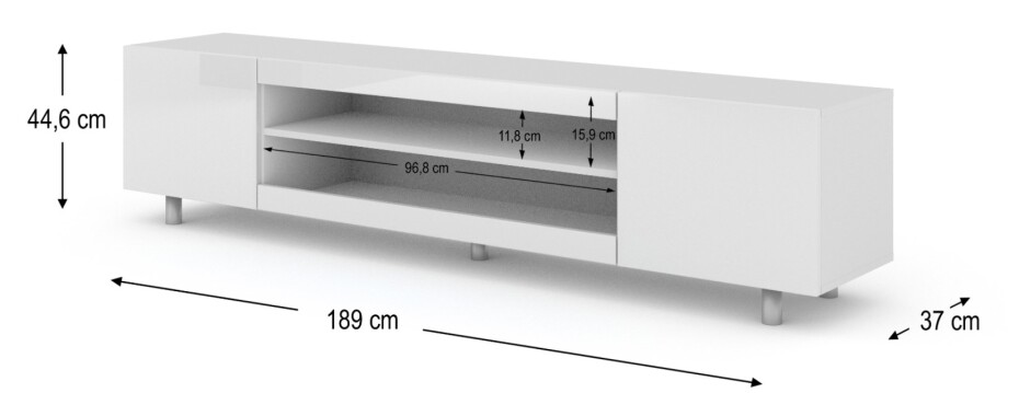 ARTBm TV stolek KATE RTV 189 Provedení: LED 100 cm silicon jednobarevné bílé - main (6)