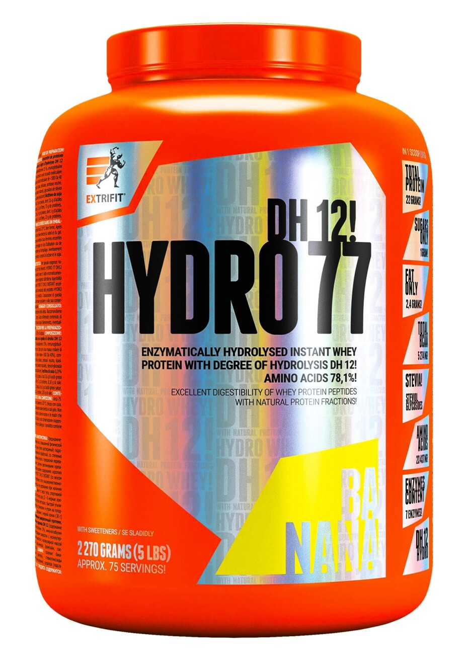 Extrifit Hydro 77 DH12 2270 g vanilka - main (0)