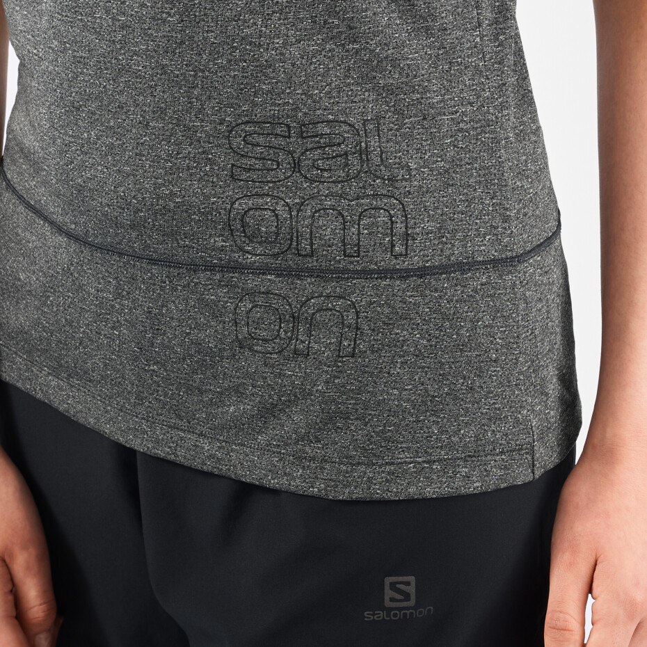 Dámské tričko Salomon  Cross Run Graphic Tee Black XS - main (1)