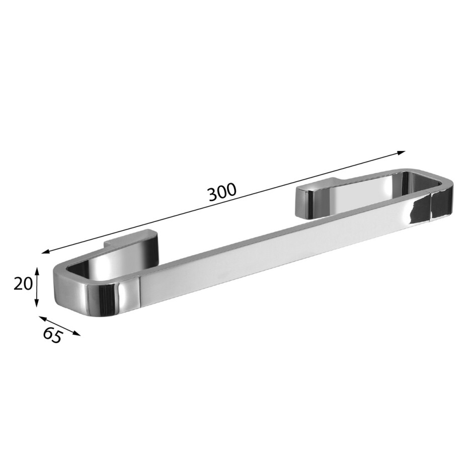 GEDY A8213014 Samoa držák ručníků 30 x 6,5 cm, černá - main (2)