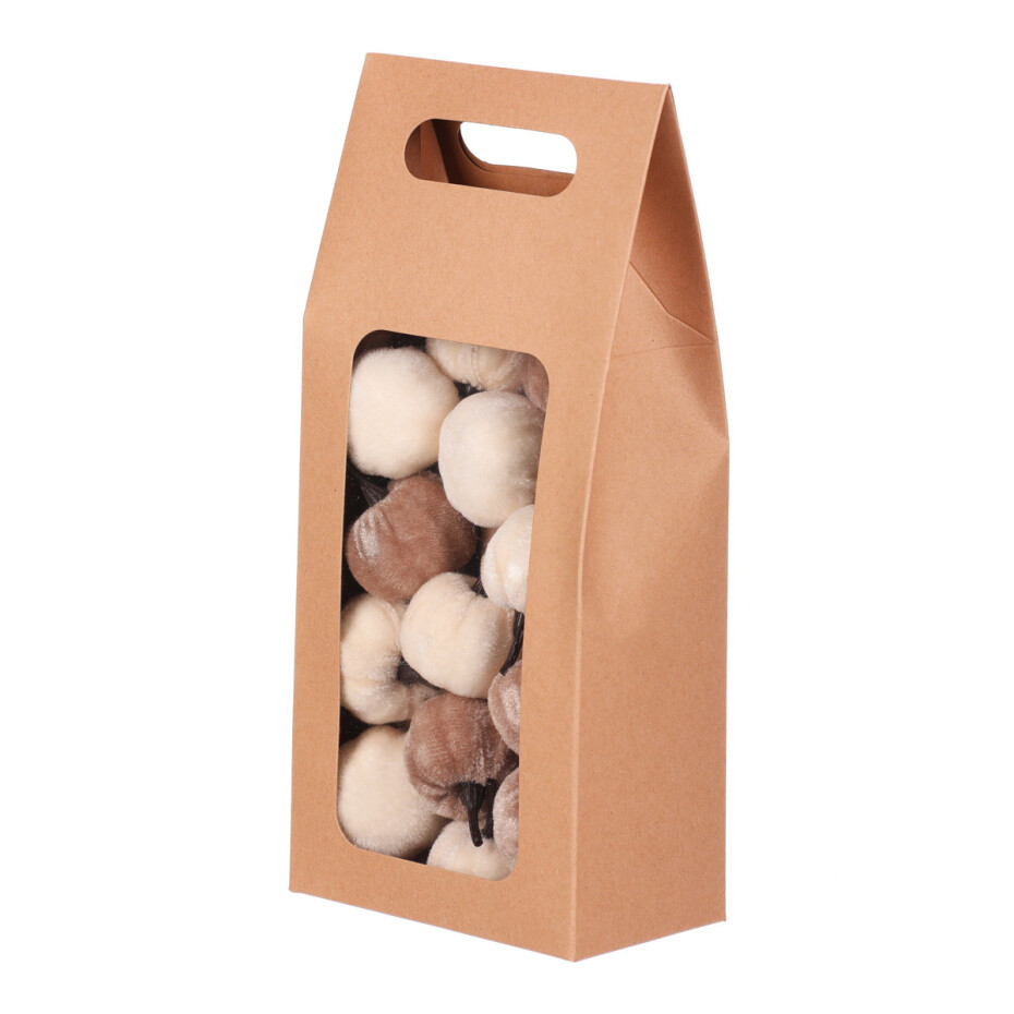 Dýně potažená látkou mix béžová, plast, 24 ks, pr. 4 cm - main (1)