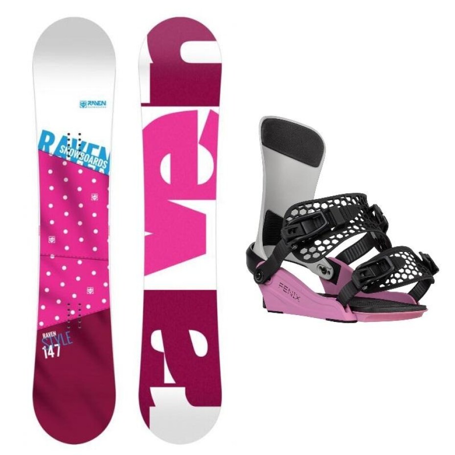 Raven Style Pink dámský snowboard + Gravity Fenix grey/rose vázání - main (0)