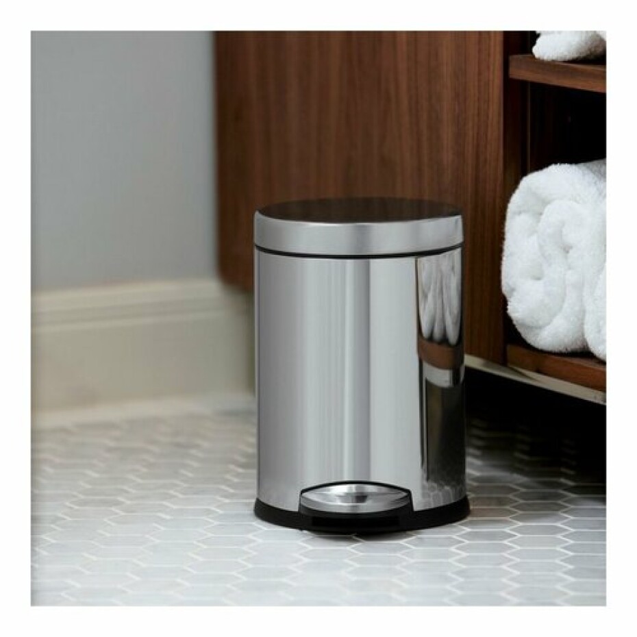 Simplehuman kulatý pedálový koš 4,5 l, leštěná ocel - main (1)