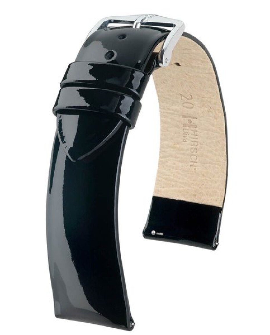 Řemínek Hirsch Diva - černý - 20 mm - M – Střední délka - 18 mm - Stříbrná - main (0)