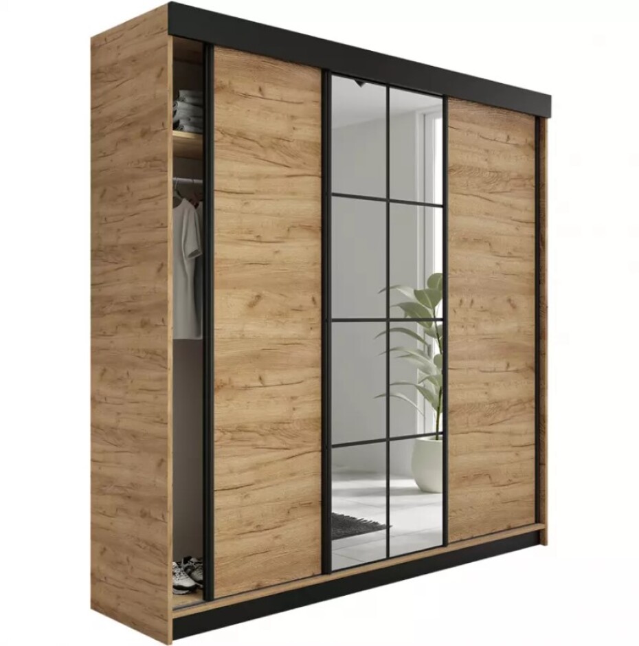 KIER Šatní skříň ROMALA | dub craft zlatý 200 cm - main (0)