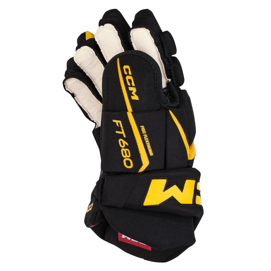 Hokejové rukavice CCM JetSpeed FT680 Black/Sunflower Senior 15 palců - main (1)