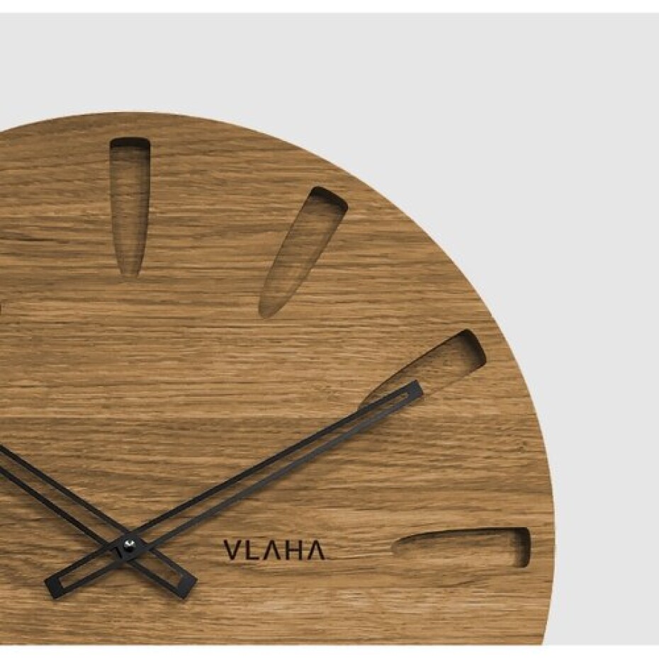 VLAHA VCT1022 dubové hodiny Grand černá, pr. 45 cm - main (1)