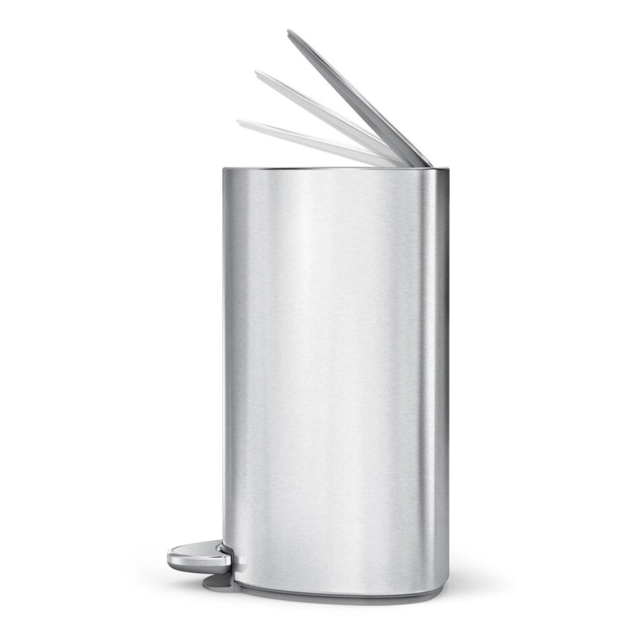 Simplehuman Pedálový odpadkový koš 6 l, půlkulatý, matná nerez ocel, plast - main (3)