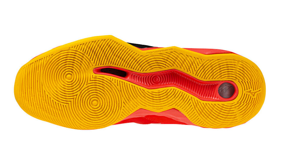 Pánská sálová obuv Mizuno  WAVE DIMENSION Radiant Red/White/Carrot Curl  EUR 40 - main (4)
