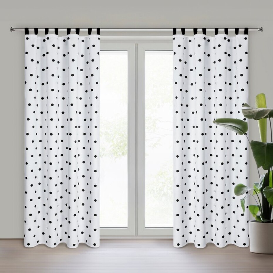 ArtFir Závěs BUSA PU | bílá/černá 140 x 270 cm - main (0)