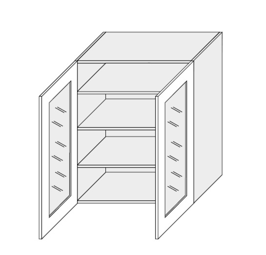 ArtExt Kuchyňská skříňka horní, W4S / 80 Emporium Barva korpusu: Bílá - main (1)