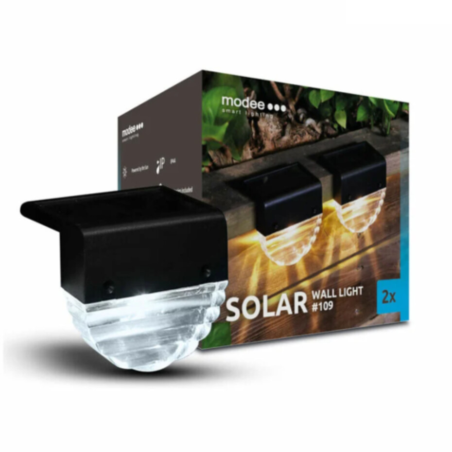 Modee LED + RGB LED solární nástěnné svítidlo ML-WS109, 2 ks - main (0)