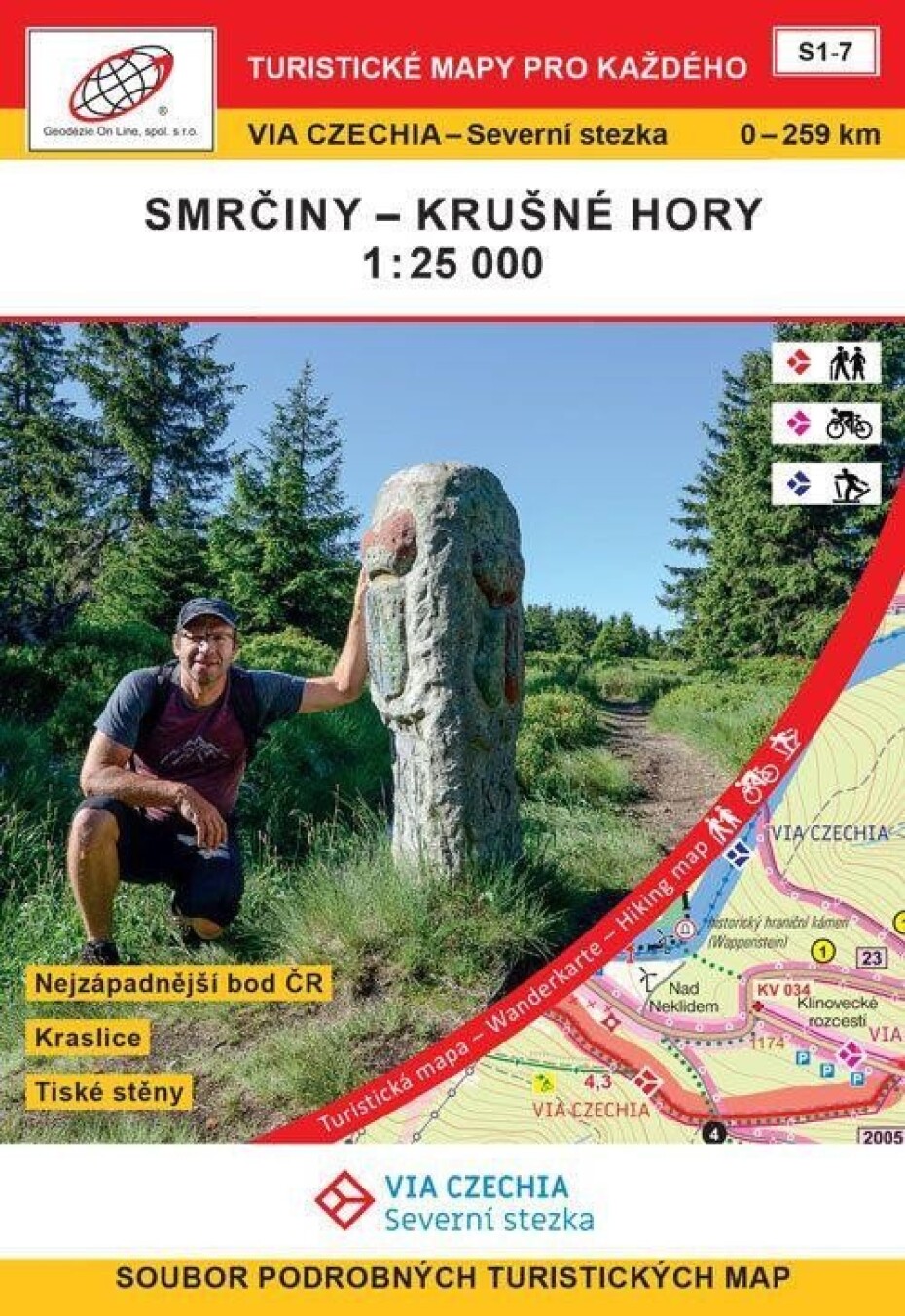 VIA CZECHIA Severní stezka Smrčiny Krušné hory / Turistická mapa Geodézie On Line S1-7 - Jan Hocek - main (0)