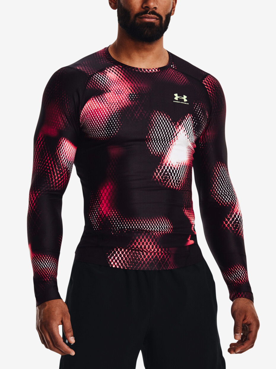 Under Armour Iso-Chill Compression Printed LS Black/Radio Red - main (0)