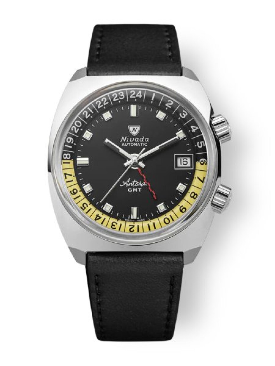 Nivada Grenchen Antarctic GMT - Black - Black Leather - main (0)