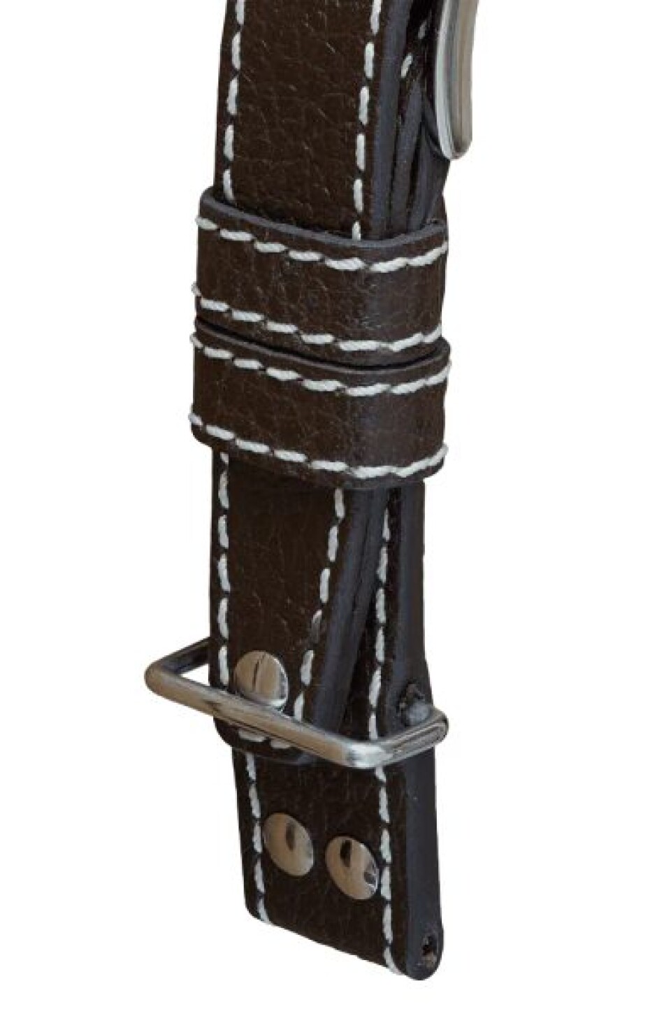 Kožený řemínek Biatec | Tmavěhnědý Navigator z bůvolí kůže - 20 mm - Černá - main (5)