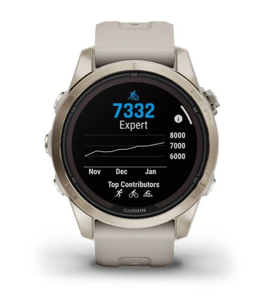 Garmin Fēnix 7S Pro Sapphire Solar Edition Soft Gold s koženým řemínkem Limestone - 010-02776-30 - main (3)