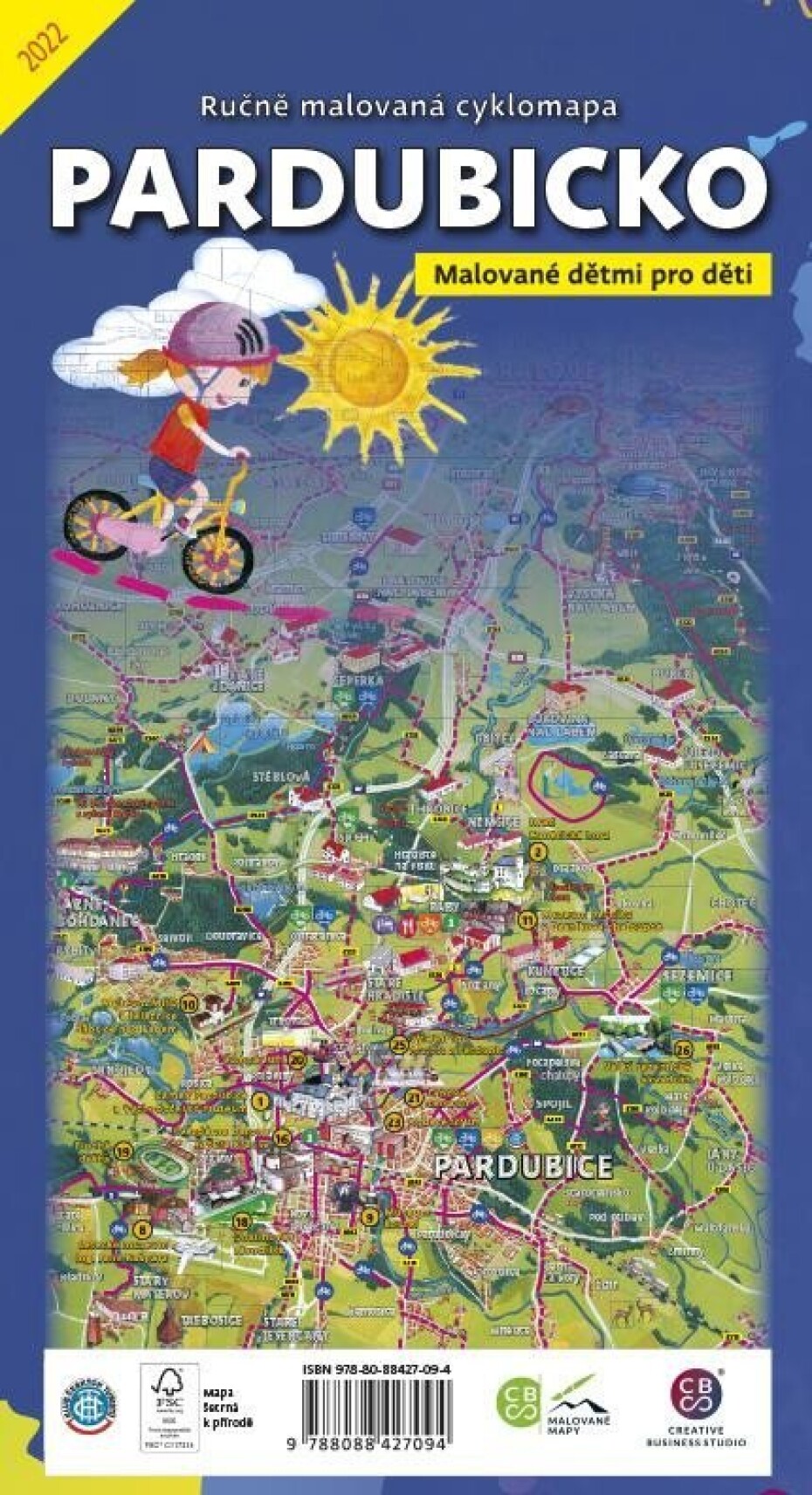 Pardubicko dětem - Ručně malovaná cyklomapa - main (0)
