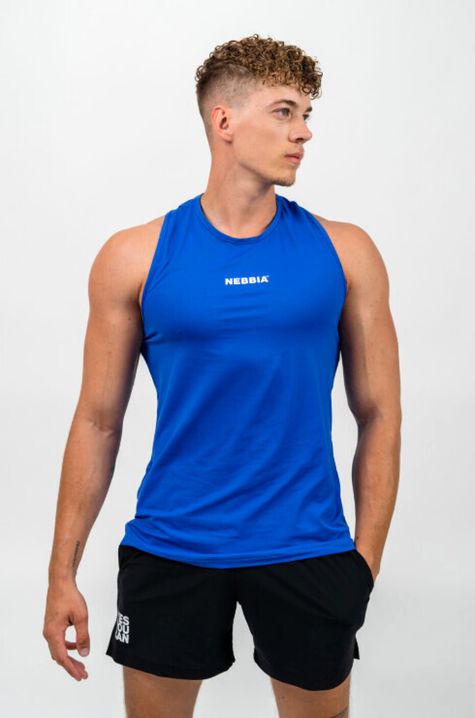 Pánské tílko Nebbia Performance+ Active Tank Top DYNAMIC blue L - main (0)