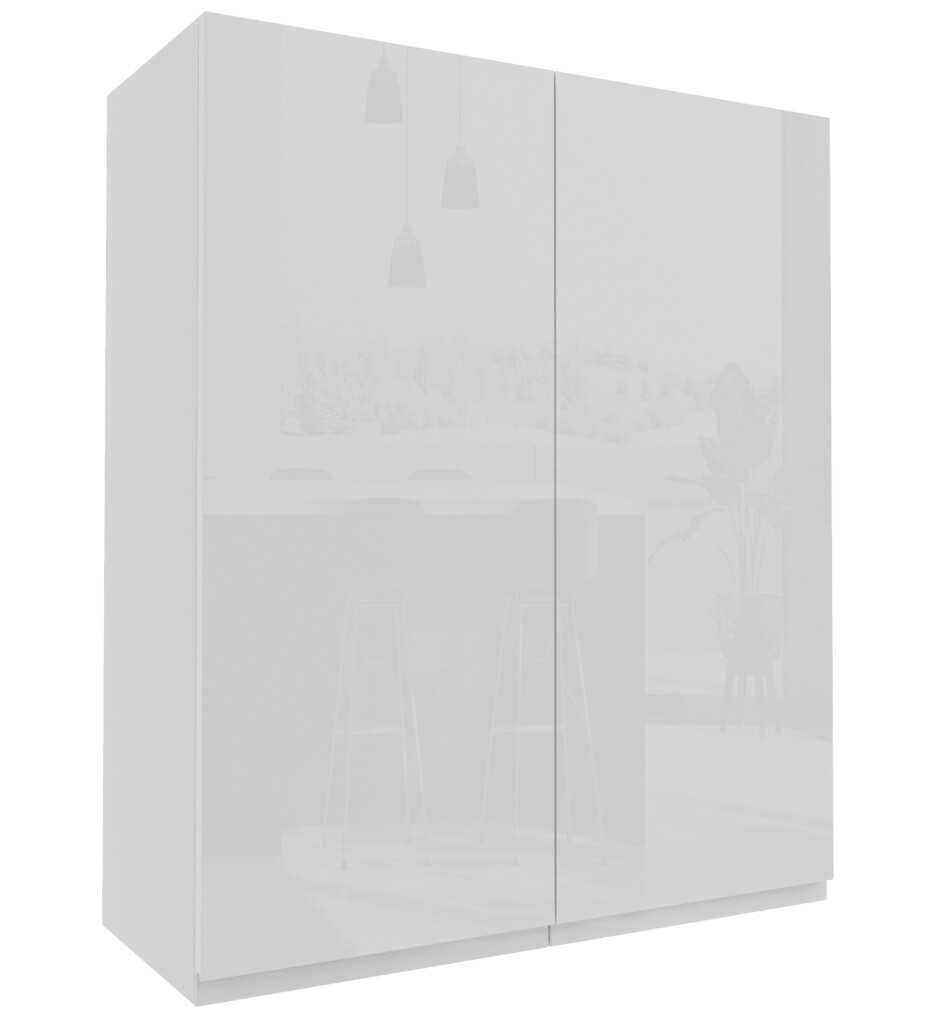 ArtExt Kuchyňská skříňka horní vysoká FLORENCE lesk | W4 80 Barva korpusu: Lava - main (1)