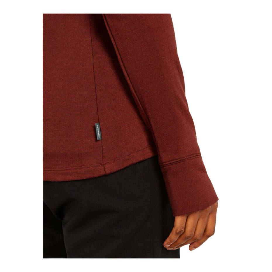 Dámská mikina Icebreaker Merino 260 Quantum IV LS Zip Port/Cedar Wood S - main (8)